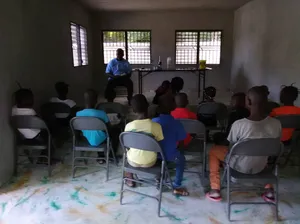 The first meeting with the children
