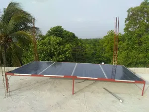 Solar panels on the roof provide power